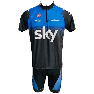 Conjunto Ciclismo MTB  Bermuda e Camisa Sky