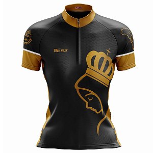 Camisa Ciclismo Mountain Bike Feminina Nossa Senhora Dourada Dry Fit Proteção UV+50