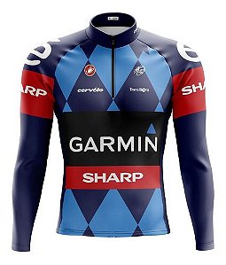 Camisa Ciclismo Mountain Bike Garmin Sharp Manga Longa