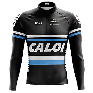 Camisa Ciclismo Mountain Bike Caloi Manga Longa Dry Fit Proteção UV+50