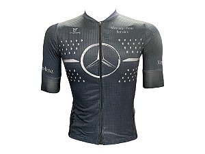 Camisa Ciclismo Mountain Bike Mercedes Benz Premium Unissex Proteção UV+50 Barra Siliconada