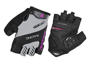 Luva Ciclismo Dvorak Racing Antiderrapante Dedo Curto Rosa