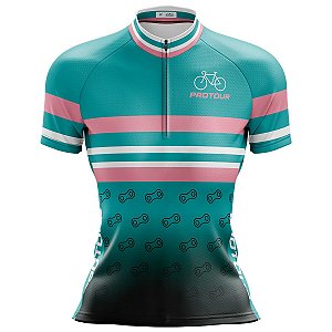 Camisa Ciclismo Mountain Bike Feminina Pro Tour Peças Dry Fit Proteção UV+50