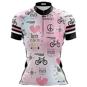 Camisa Ciclismo Mountain Bike Feminina Pro Tour Bike Life Dry Fit Proteção UV+50