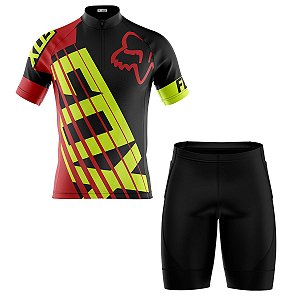 Conjunto Masculino Ciclismo Bermuda e Camisa Fox Racing