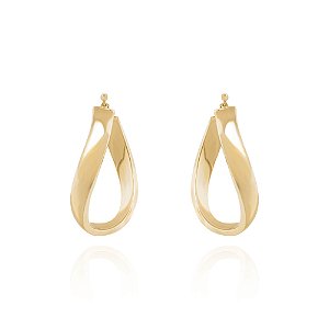 Argola com movimento ouro amarelo