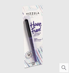 VIZZELA - Lápis Lapiseira Para Olhos HAVE FUN ROXA - Vegana - Natural - Sem Parabenos