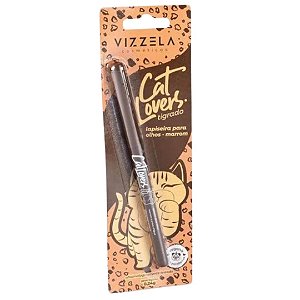 VIZZELA - Lápis Lapiseira Para Olhos CAT LOVERS MARROM - Vegana Natural Sem Parabenos