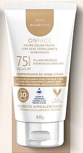 BIOZENTHI - ONFACE Filtro Solar Fps 75 Uva-Pf 46 - Cor 30 Médio - Hipoalergênico Natural Vegano Sem Glúten