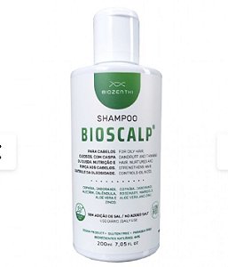 BIOZENTHI - Bioscalp Shampoo Controle Caspa Queda e Oleosidade 200ml - Vegano Sem Glúten