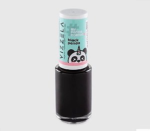 VIZZELA - Esmalte Cor Black Panda Coleção By Pandacórnio - Vegano Natural