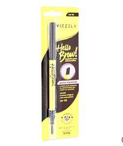 VIZZELA - Lapiseira para Sobrancelhas Hello Brow Cor 03 - Vegana Natural Sem Parabenos