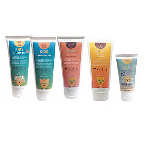 BIOZENTHI - Gato Divino Kids Infantil Kit Shampoo Condicionador Sabonete Hidratante Filtro Solar - Natural Vegano Sem Glúten