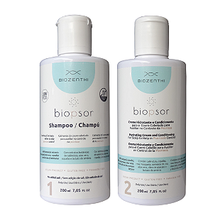 BIOZENTHI - Biopsor Tratamento da Psoríase Kit Shampoo e Condicionador - Vegano Sem Glúten