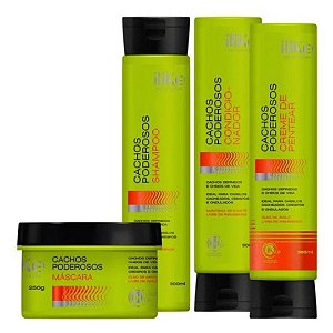 ILIKE PROFESSIONAL - CACHOS PODEROSOS Kit Shampoo Condicionador Creme de Pentear e Máscara - Vegano