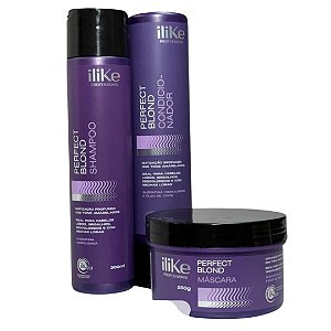 ILIKE PROFESSIONAL - PERFECT BLOND Kit Shampoo Condicionador e Máscara - Vegano