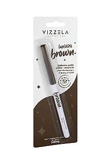 VIZZELA - Lápis Lapiseira Para Olhos Brown Marrom Efeito Metalizado - Vegana Natural Sem Parabenos