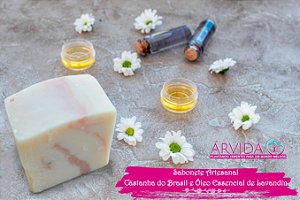 ÁRVIDA - Sabonete Artesanal de Castanha do Brasil e Óleo Essencial de Lavandin  +- 90g