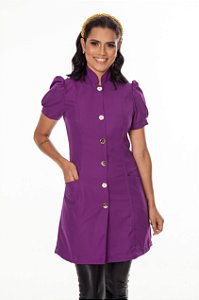 Jaleco Feminino Manga Curta Roxo França