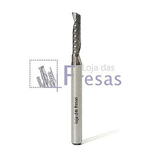 Fresa de 1 corte helicoidal - 2,5mm - Metal duro