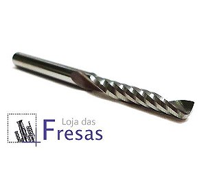 Fresa de 1 corte helicoidal - 3,175mm (1/8") - Metal duro