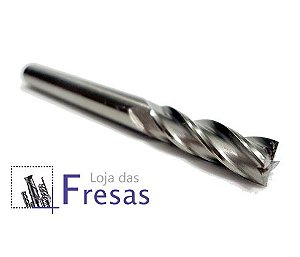 Fresa de 4 cortes helicoidais - 6mm - Metal duro