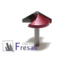 Fresa v-carving 2 cortes retos 120 graus - Metal duro