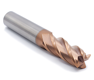 Fresa de 4 cortes helicoidais - 12mm - Metal duro c/ NANO - HRC55