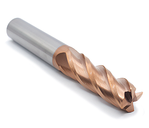 Fresa de 4 cortes helicoidais - 14mm - Metal duro c/ NANO - HRC55
