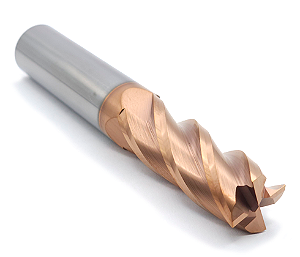 Fresa de 4 cortes helicoidais - 16mm - Metal duro c/ NANO - HRC55