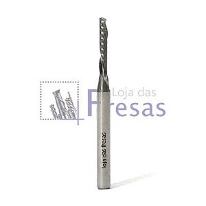 Fresa downcut 1 corte helicoidal 2,0mm - Metal duro