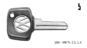 Chave Auto 104 Volkswagen ( Unidade )