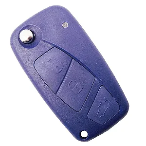 Chave Canivete Fiat stilo Punto Idea 3 Botões Azul