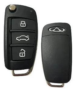 Carcaça Original Chave Canivete Chery Tiggo2 - Com Lâmina