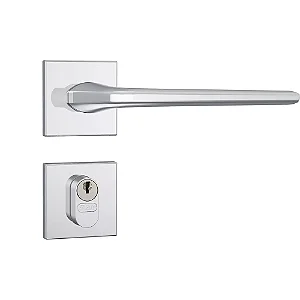 FECHADURA EXTERNA 803/27 ROSETA QUADRADA 1 INOX STAM