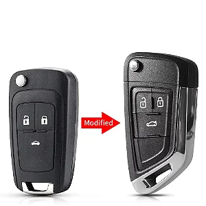 Chave Canivete Carcaça Adaptação 3B GM Onix Spin Cobalt Prisma Cruze