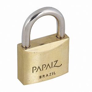 Cadeado com Chave Simples 40mm Latão Dourado