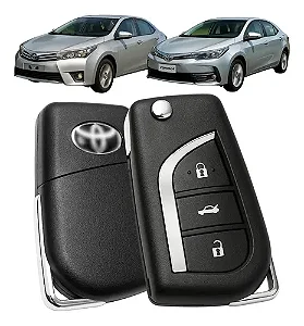 Chave Canivete Toyota Corolla C/ Controle 2003 Á 2008
