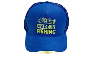 Boné Classic Edition Made in Fishing ® - Original - Azul/Verde Fluor