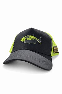 Boné MF Edition Tambaqui ® - Original - Preto/Amarelo Neon