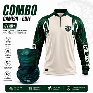 Kit Camisa + Buff/Bandana UV (Floresta)