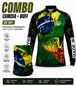 Kit Camisa + Buff/Bandana UV (Tucunaré Brasil)