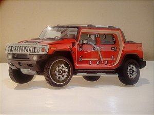 Relógio de Mesa despertador Carro Aventura Esporte - Vermelho