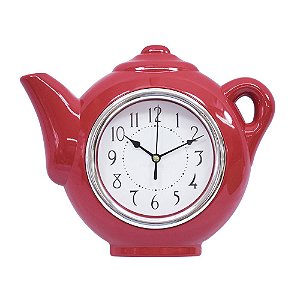 Relógio Parede Bule Vermelho