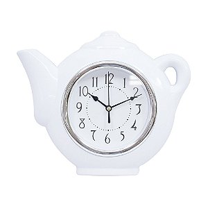 Relógio Parede Bule Branco