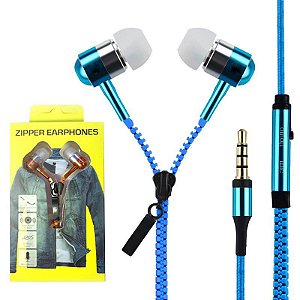 Fone De Ouvido Estéreo Ziper C/ Botão De Atender Ligações