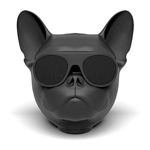 Caixa De Som Bluetooth Bulldog Francês Cachorro Portátil 8w Preto - FRETE GRÁTIS