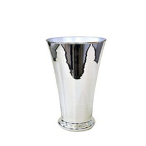 Vaso De Vidro Barcelona Espelhado - cor prata