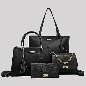 Kit Bolsas Feminina Sacola Transversal Tira Colo Carteira