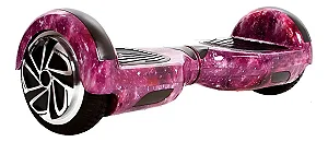 Hoverboard Skate Elétrico 6.5 Polegadas Com Led E Bluetooth Cor Roxo Galáxia Brinovar